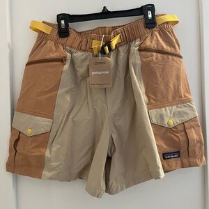 Patagonia Women's Cargo Brown and Tan Athletic Shorts